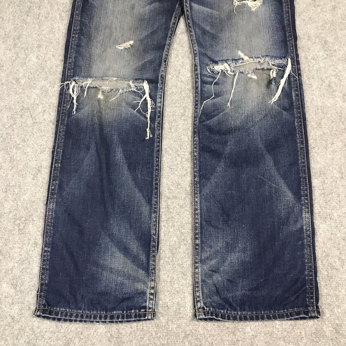If Six Was Nine × Le Grande Bleu (L.G.B.) DISTRESSED DENIM BACK NUMBER JAPAN BLUE JEANS PANTS Size US 30 / EU 46 - 2 Thumbnail