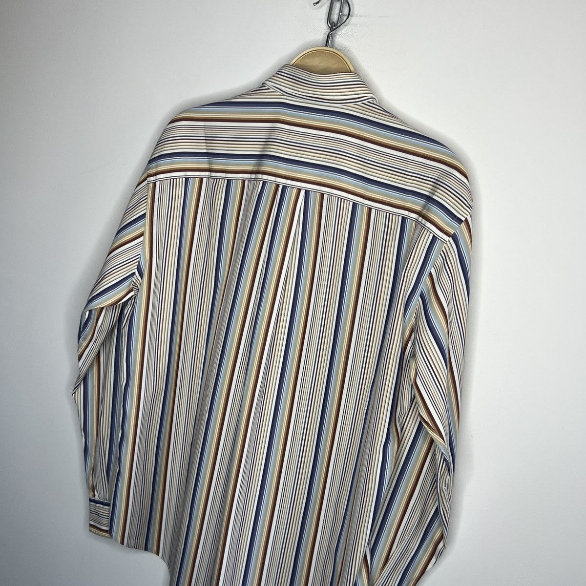 Burberry × Designer Burberry Shirt Button Up Striped Pattern Print Multicolour Size US L / EU 52-54 / 3 - 11 Thumbnail