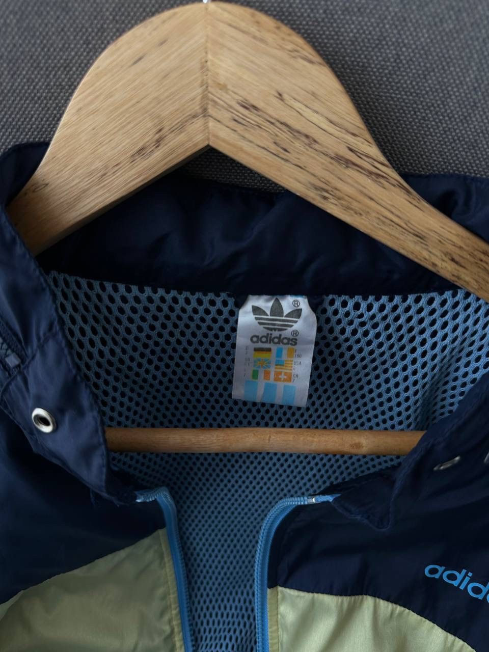 Adidas × Vintage Vintage Adidas Nylon Sportswear Zip Hoodie Size US M / EU 48-50 / 2 - 10 Thumbnail