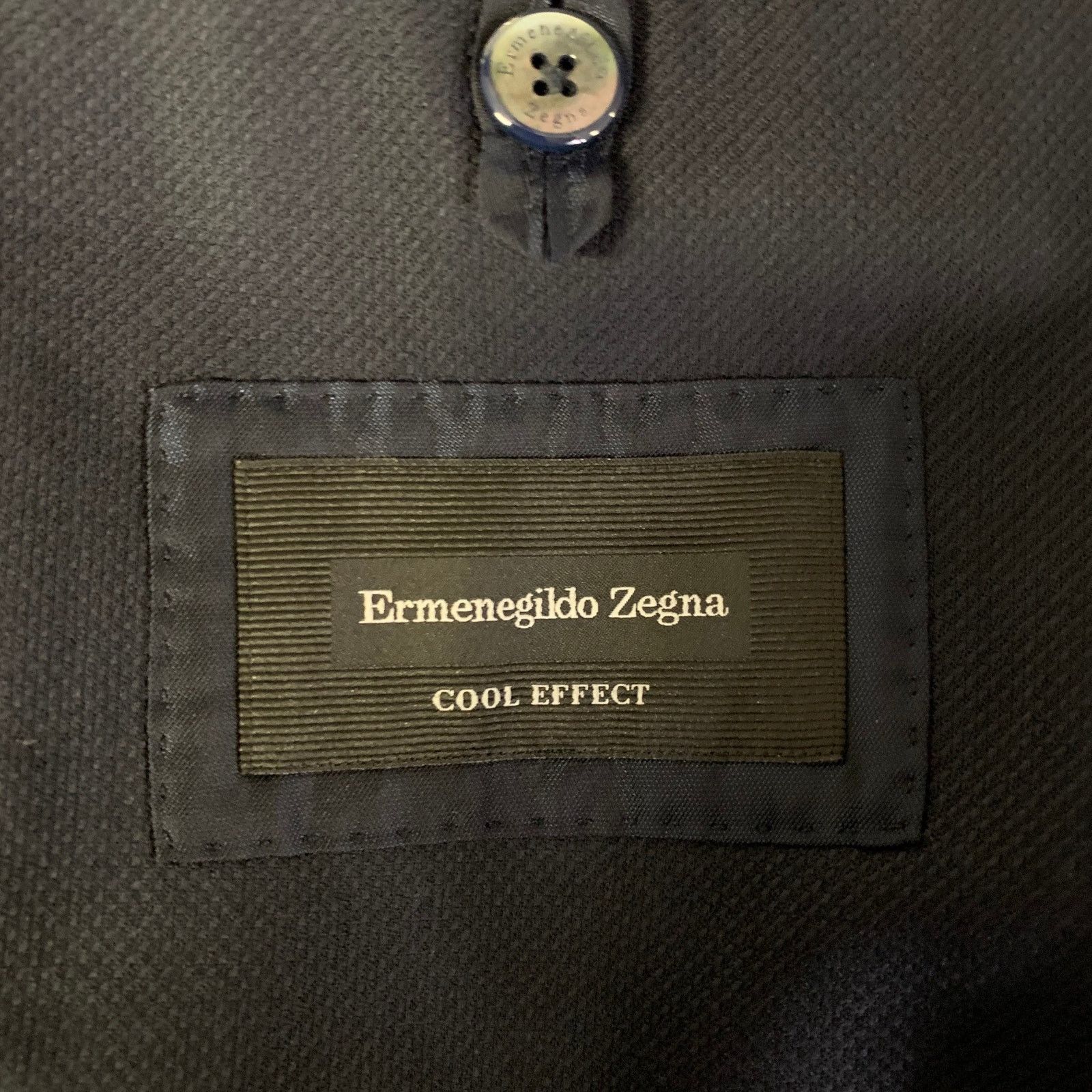Ermenegildo Zegna ERMENEGILDO ZEGNA Size 42 Navy Wool Notch Lapel Sport Coat Size 42L - 5 Thumbnail
