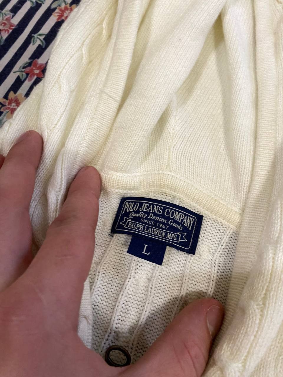 Polo Ralph Lauren Ralph Lauren Polo Jeans Cable Knit Zip Up SWEATER Size L / US 10 / IT 46 - 2 Thumbnail