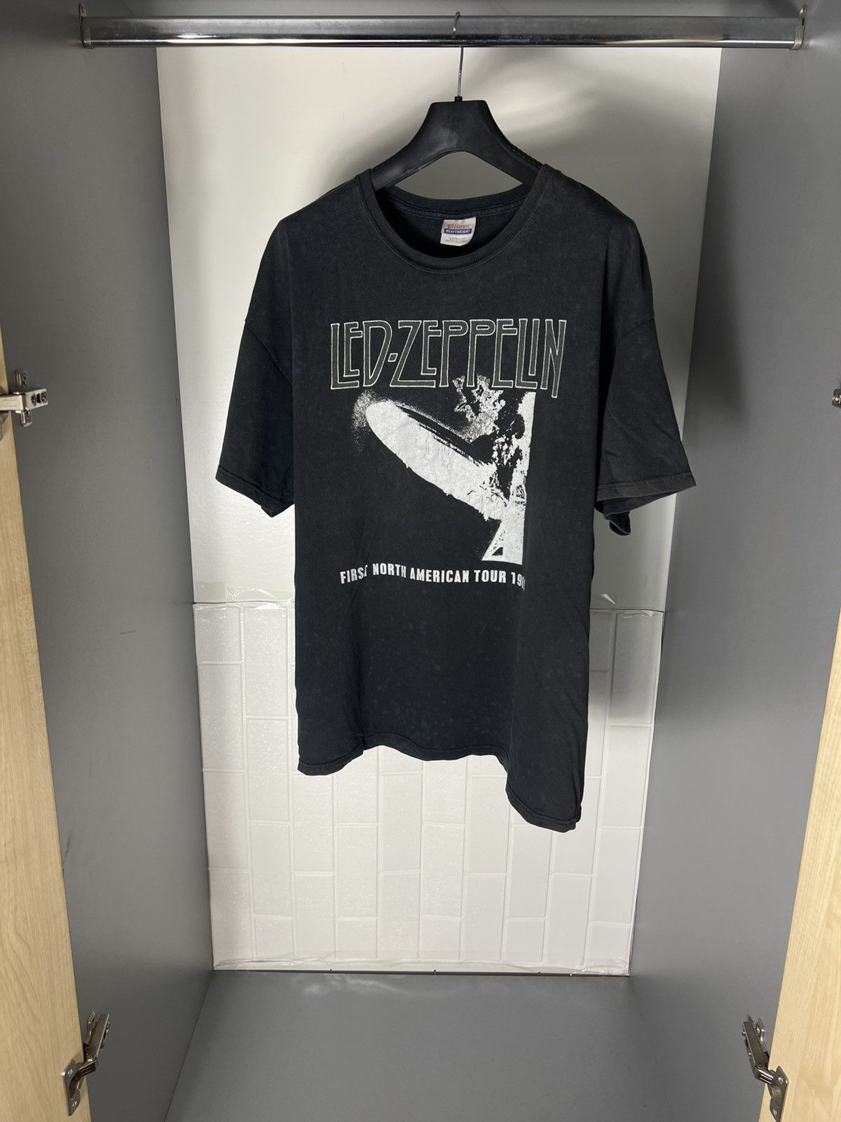 Band Tees × Vintage VERY RARE HANES LED ZIPPELIN BIG LOGO TOUR ROCK T-SHIRT 90s Size US XL / EU 56 / 4 - 2 Thumbnail