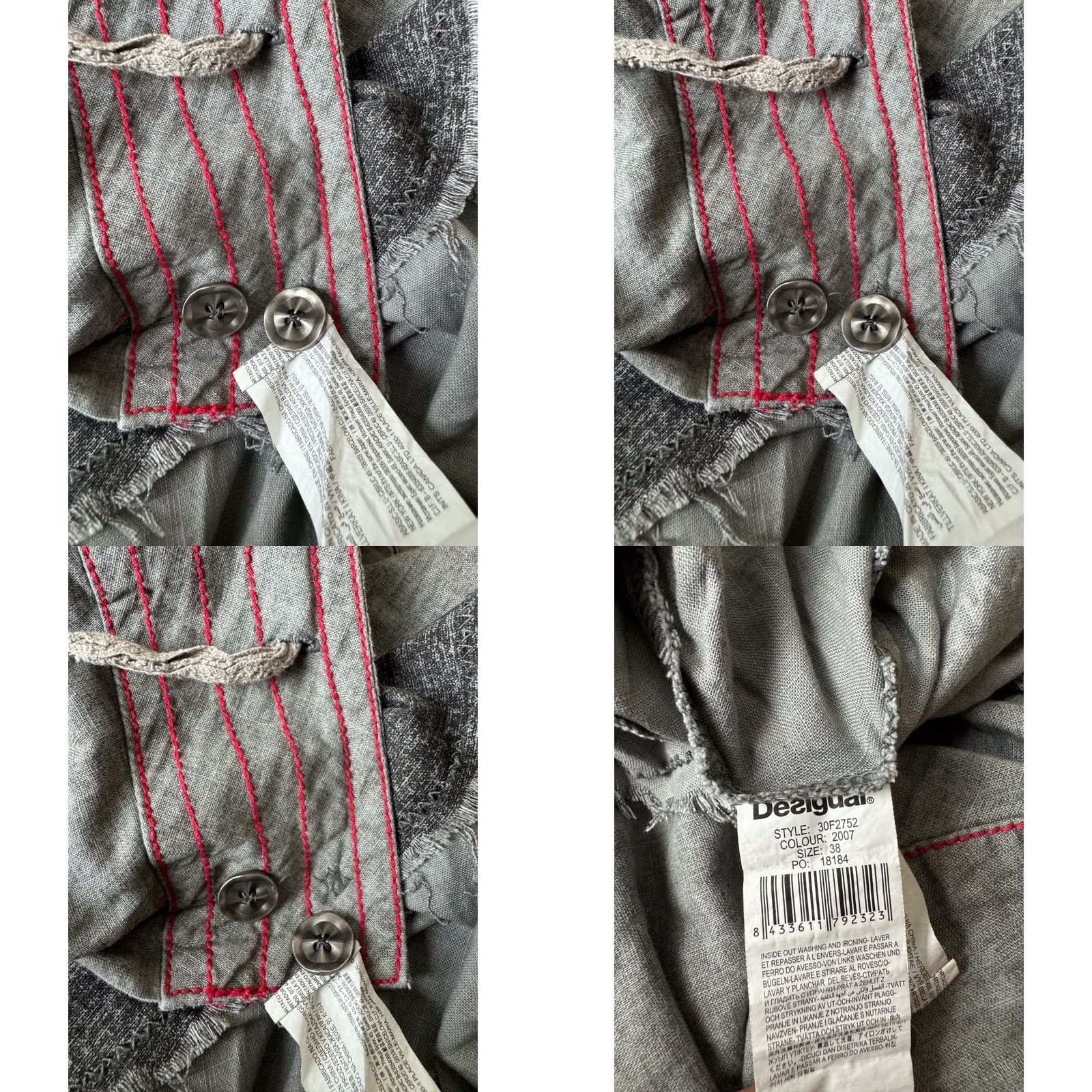 Desigual Desigual Skirt Women 38 Grey Knee Length Cotton Desigual Skirt Women 38 Grey Knee Length Cotton 30F2752 Size 26" / US 2 / IT 38 - 8 Thumbnail