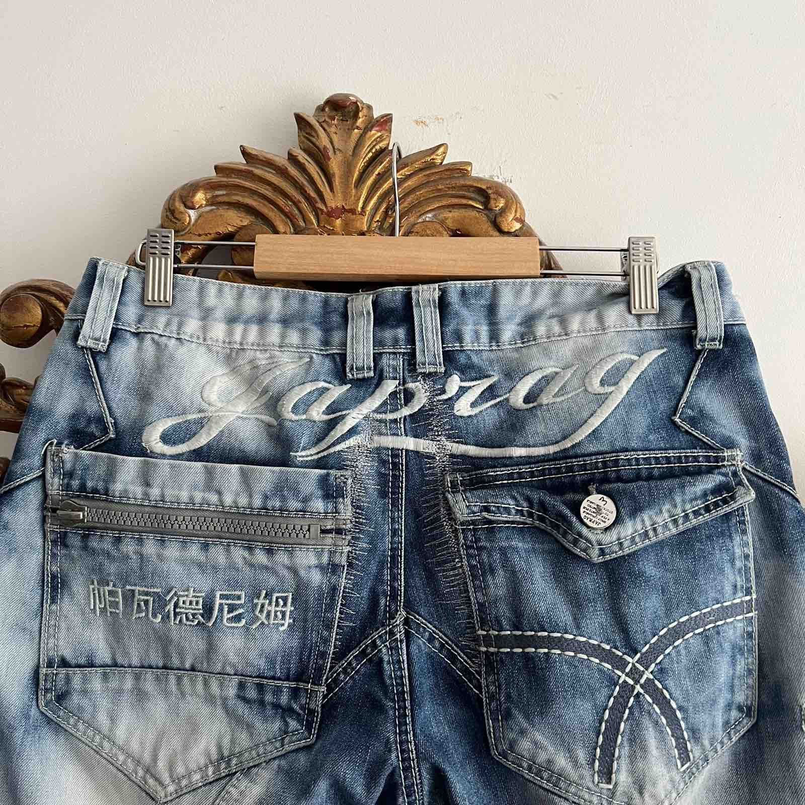 Japanese Brand JapRag By Okusama zaniki denim pant trouser Jean Japan Sz 33 Size US 33 - 4 Thumbnail