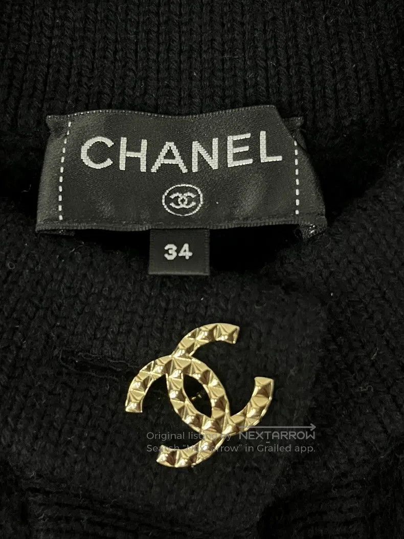 Chanel Chanel 22B black multi-element silhouette cashmere knitted Size XXS / US 00 / IT 34 - 4 Thumbnail