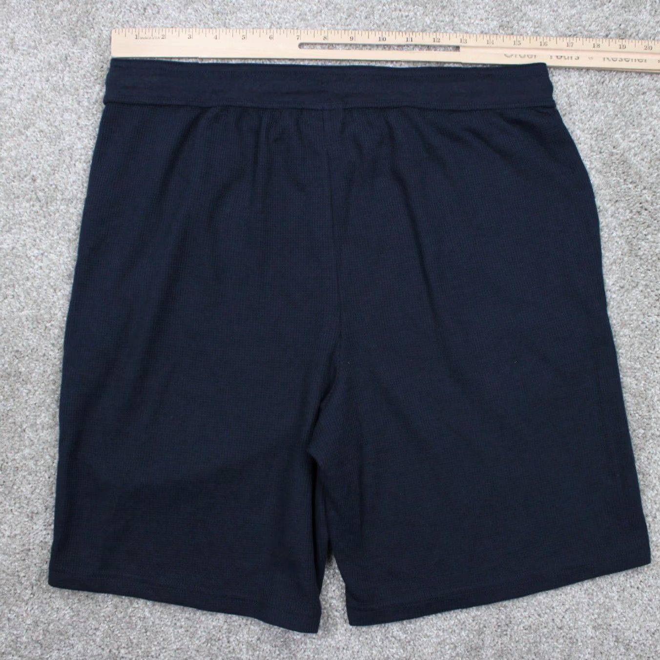 Eddie Bauer Eddie Bauer Mens Medium Blue Lounge Shorts Cotton/Poly 8" Inseam Sweat Knit Pockets Logo Flat Front Casual Size US 31 - 7 Thumbnail