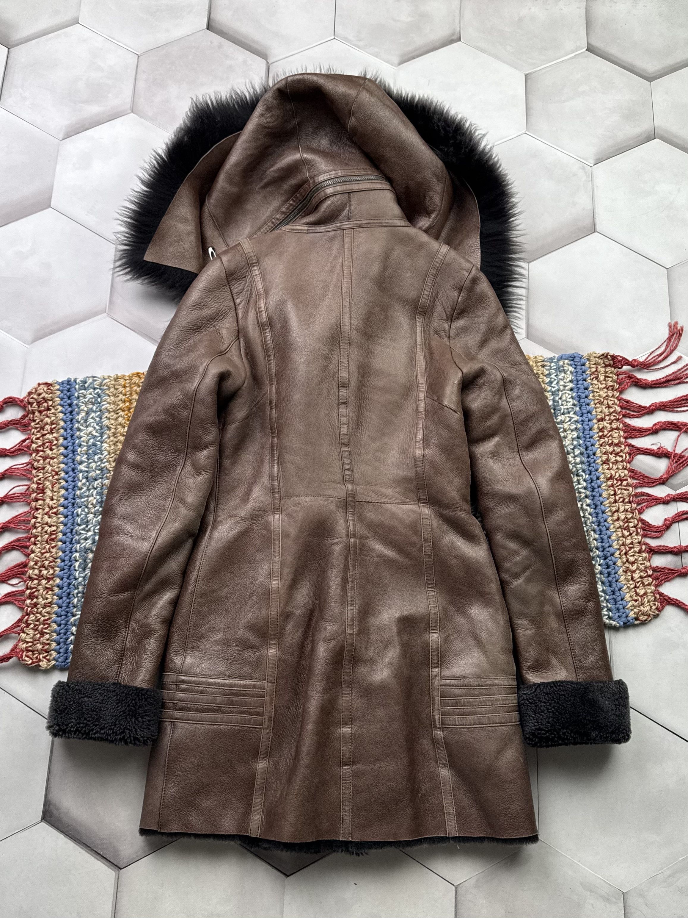 Japanese Brand Vintage Real Sheepskin Coat (E4) Size S / US 4 / IT 40 - 10 Thumbnail