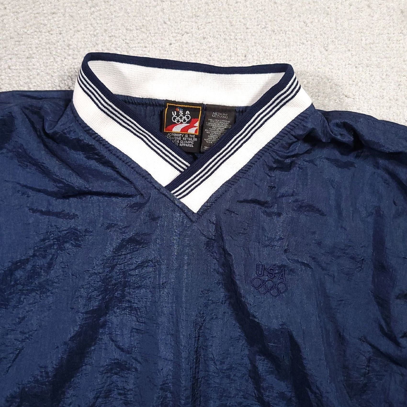 Vintage VINTAGE Olympic JCPenney Pullover Windbreaker Jacket Adult Medium Blue USA Windbreaker Mens Size US M / EU 48-50 / 2 - 3 Thumbnail