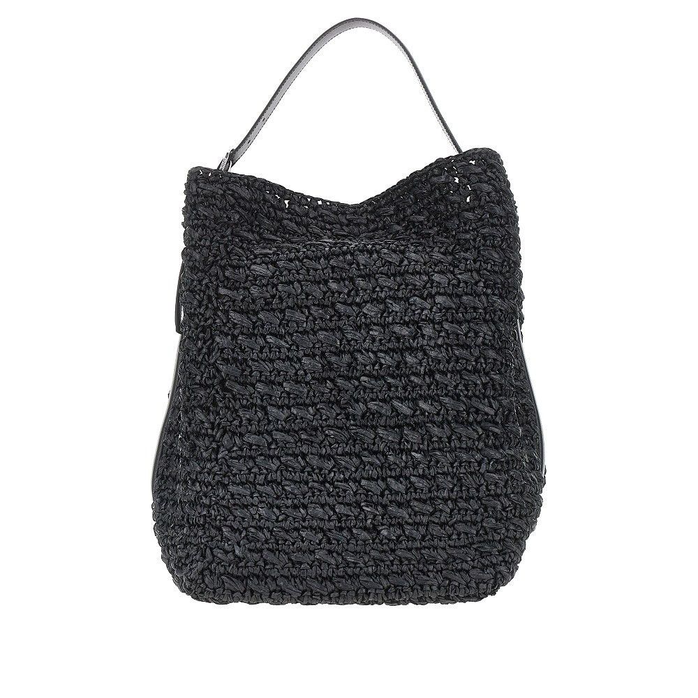 Toteme Toteme Woven Raffia Belted Tote Bag Black UNI Women - USA Tariffs Included Size ONE SIZE - 1 Thumbnail
