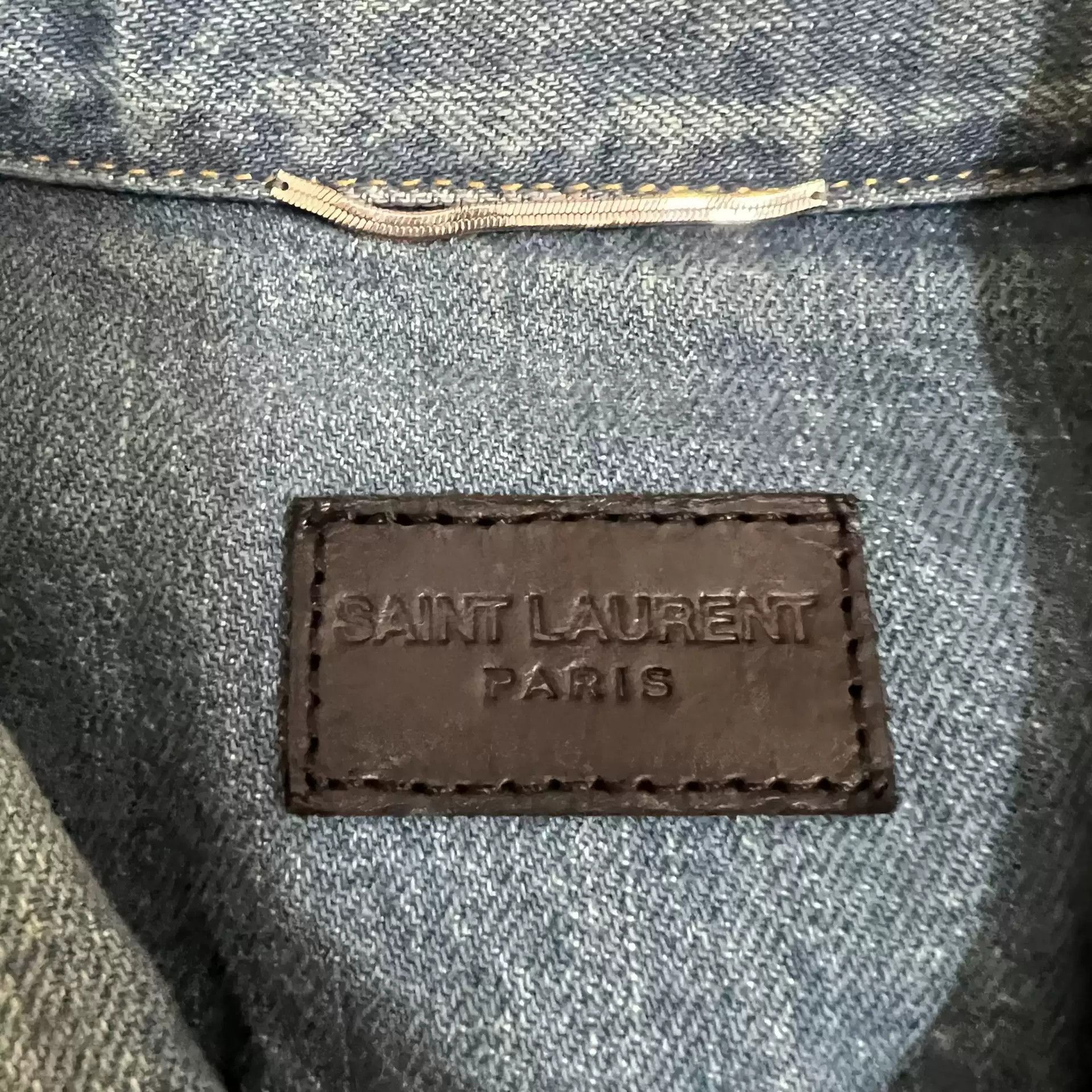 Saint Laurent Paris Saint Laurent 16Ss Diamond Rivet Denim Jacket Size Xs-2505 Size US XS / EU 42 / 0 - 3 Thumbnail