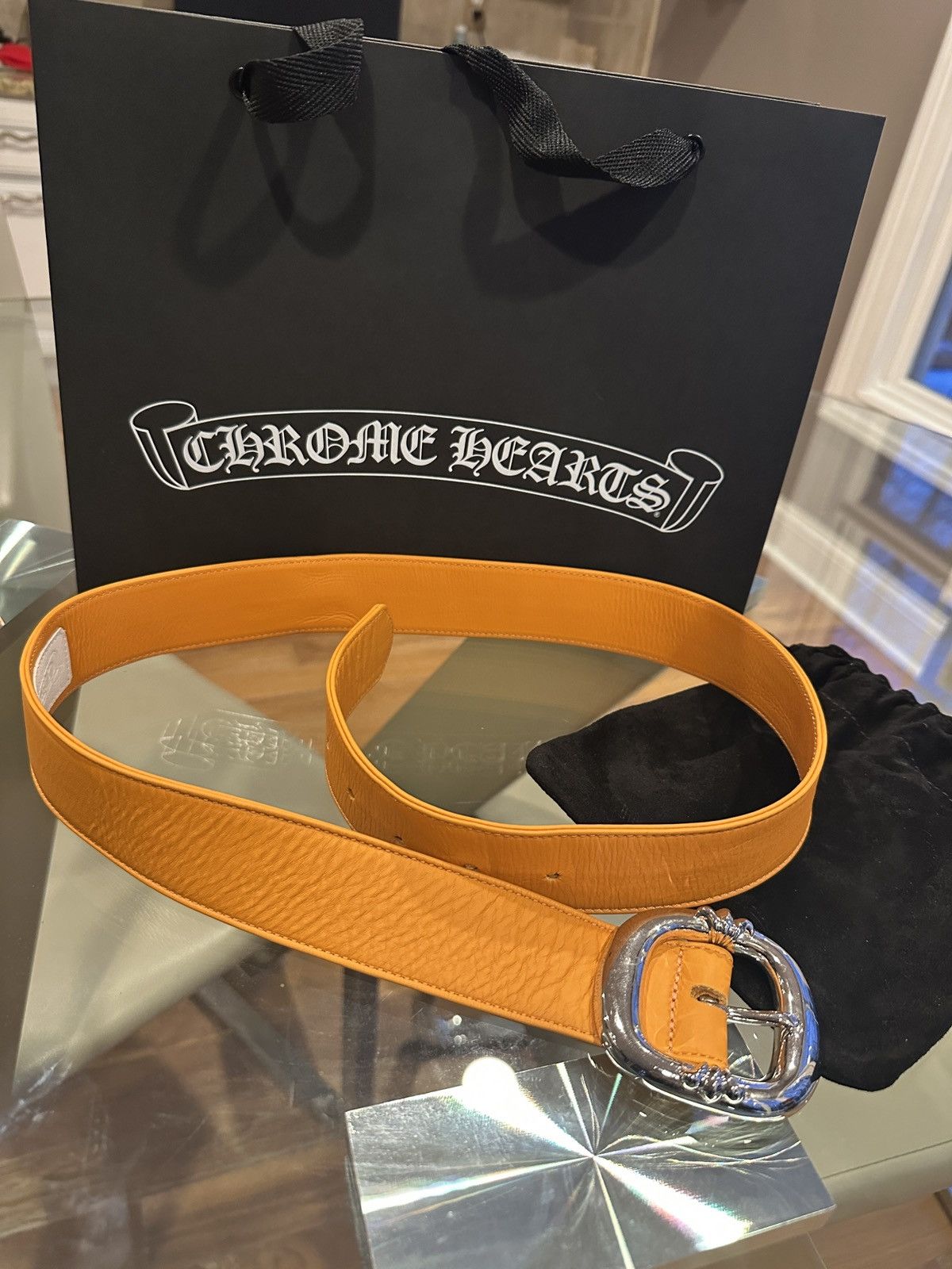 Chrome Hearts Chrome Hearts Gunslinger orange leather Belt Size ONE SIZE - 3 Thumbnail