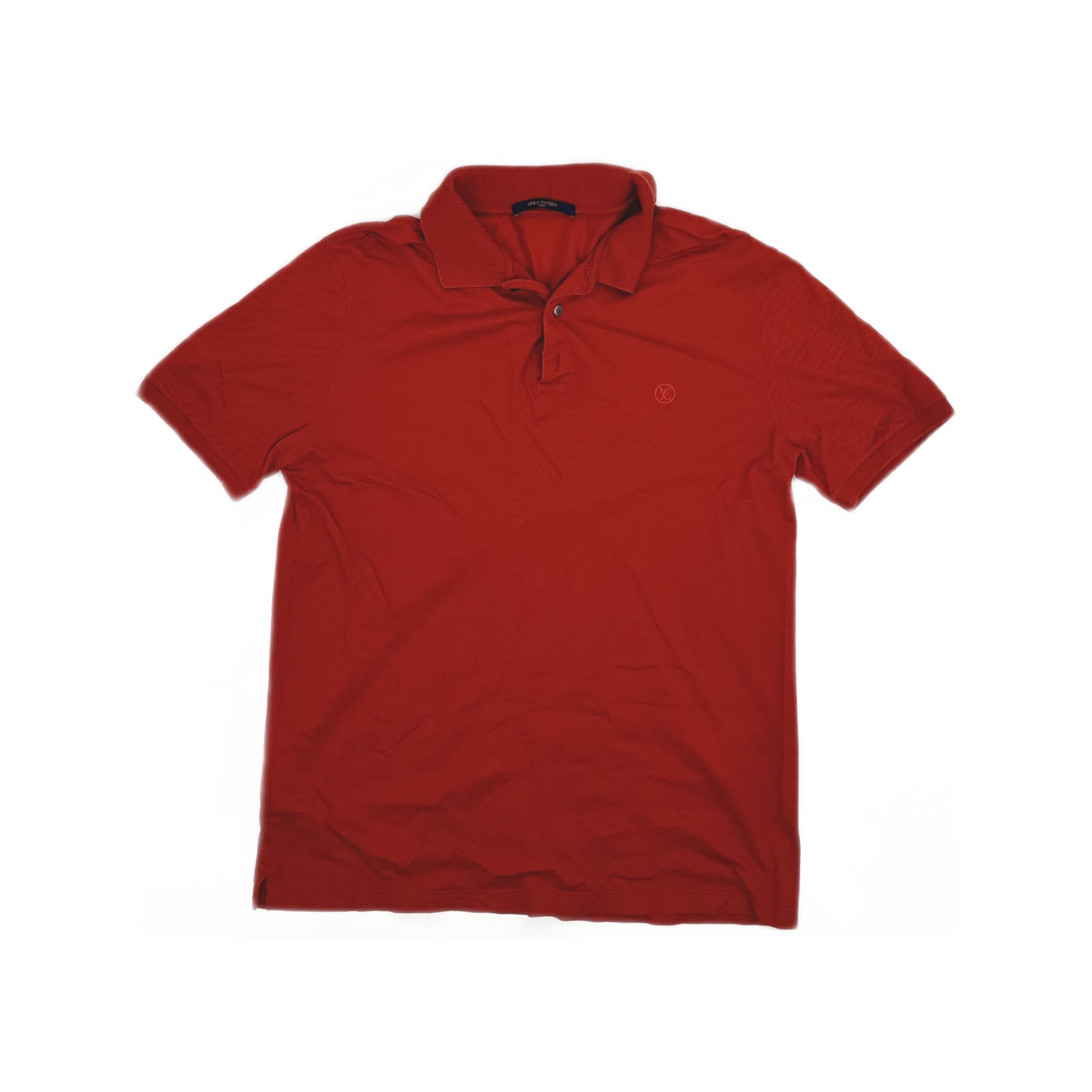 Louis Vuitton Louis Vuitton Red Piqué Cotton Polo Shirt L Size US L / EU 52-54 / 3 - 1 Thumbnail