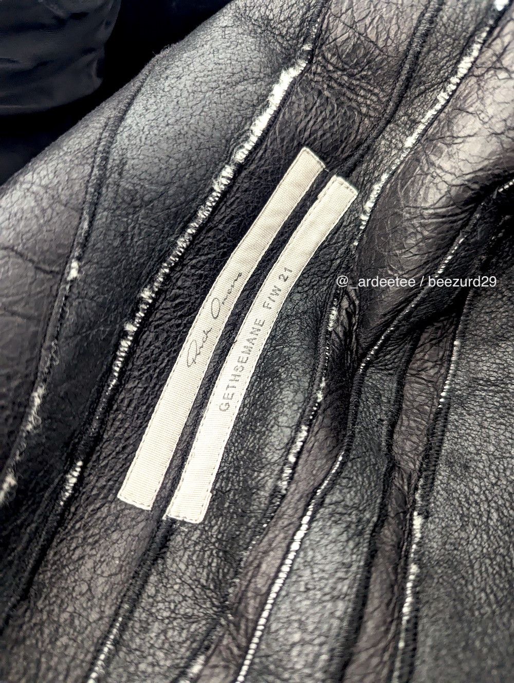 Rick Owens 💥*NWT* RARE SHEARLING GETHSEMANE ZEBRA FLIGHT JACKET Size US S / EU 44-46 / 1 - 8 Thumbnail