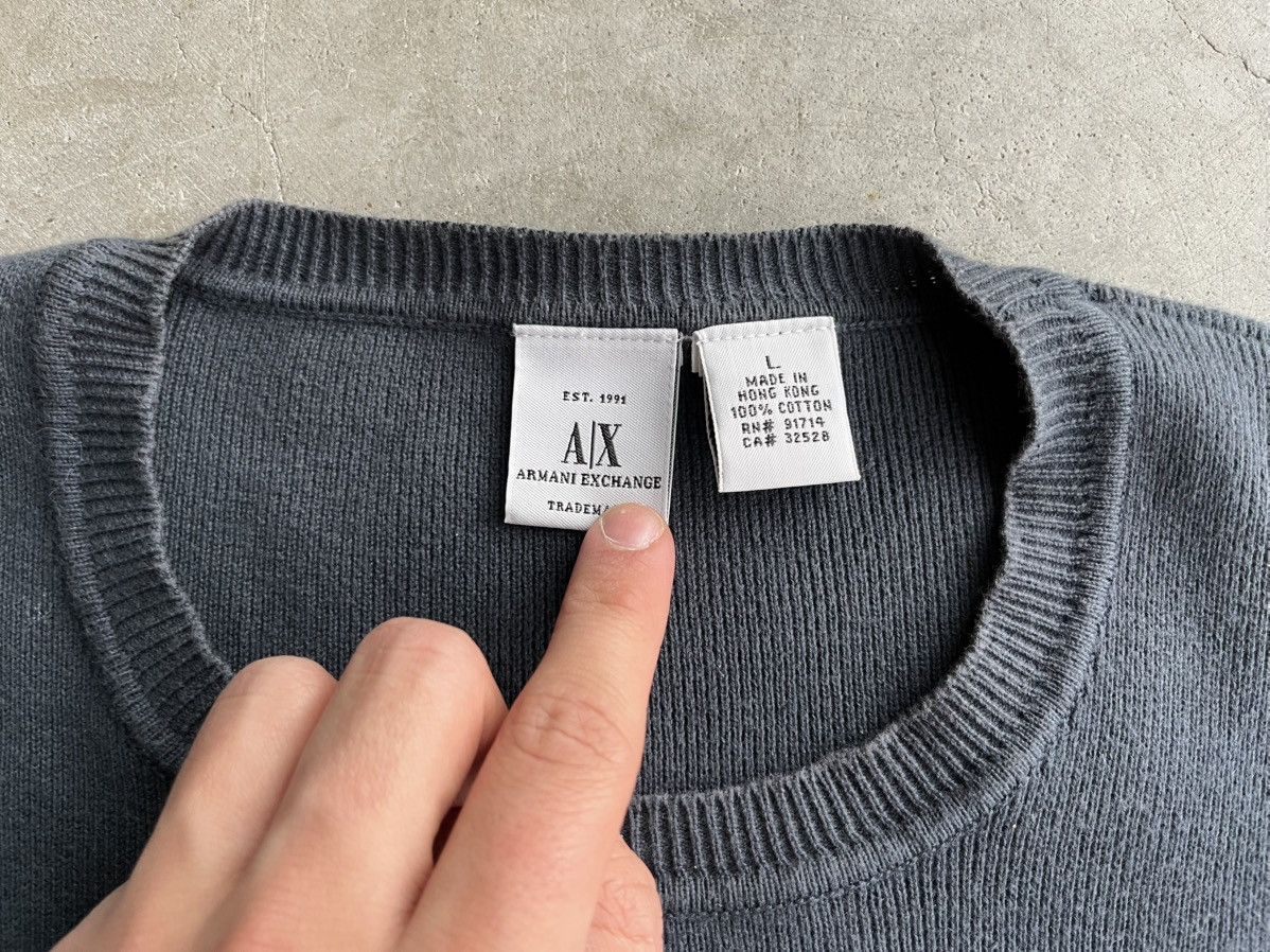 Armani × Armani Exchange Vintage knit Armani exchange navy blue sweater Size US M / EU 48-50 / 2 - 2 Thumbnail