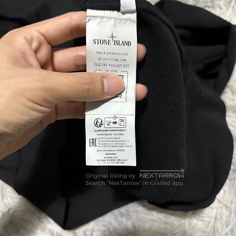 Stone Island Stone Island Round Neck Sweatshirt, Basic Sweatshirt, Blac Size US M / EU 48-50 / 2 - 5 Thumbnail