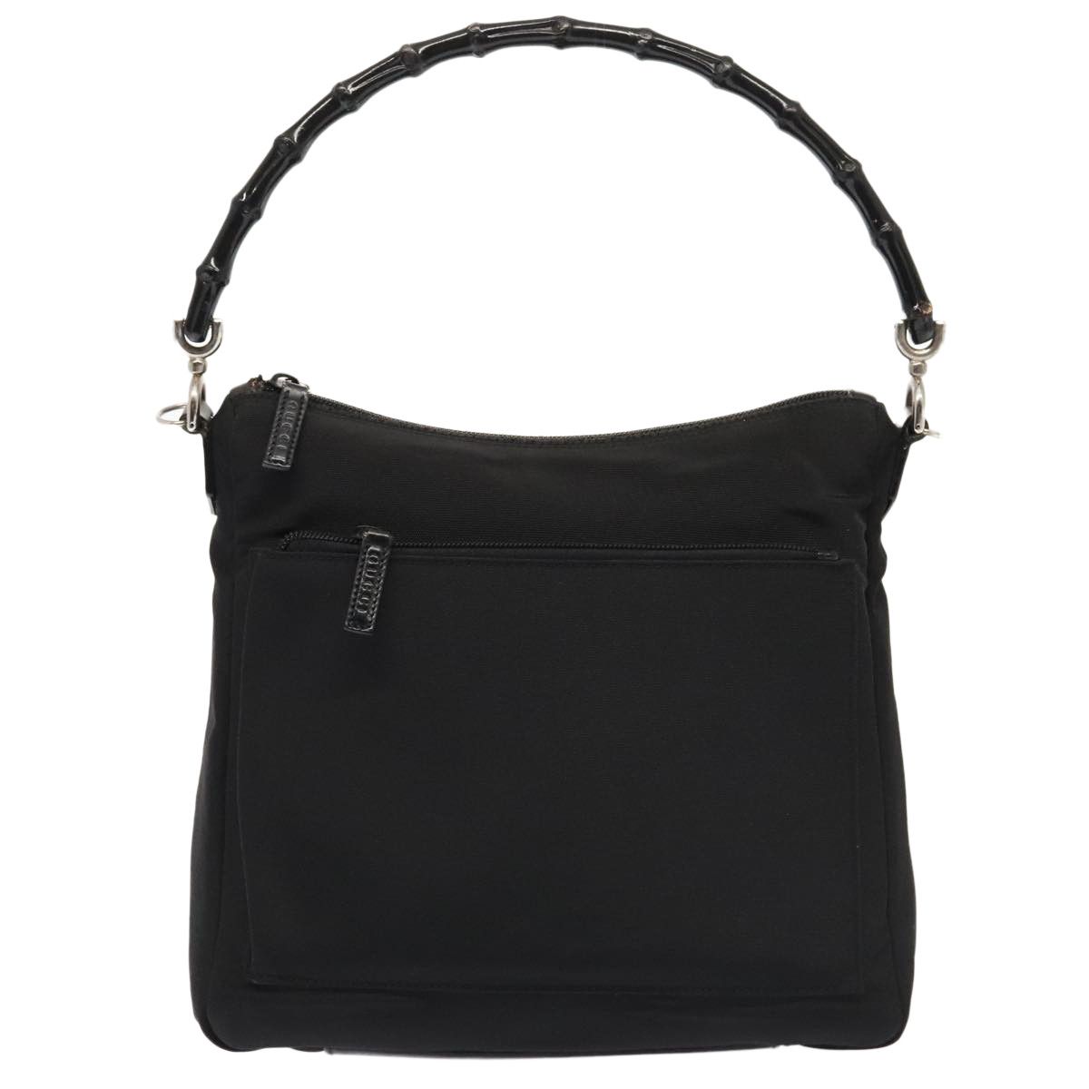 Gucci Bamboo Black Synthetic Handbag (Pre-Owned) Size ONE SIZE - 1 Thumbnail