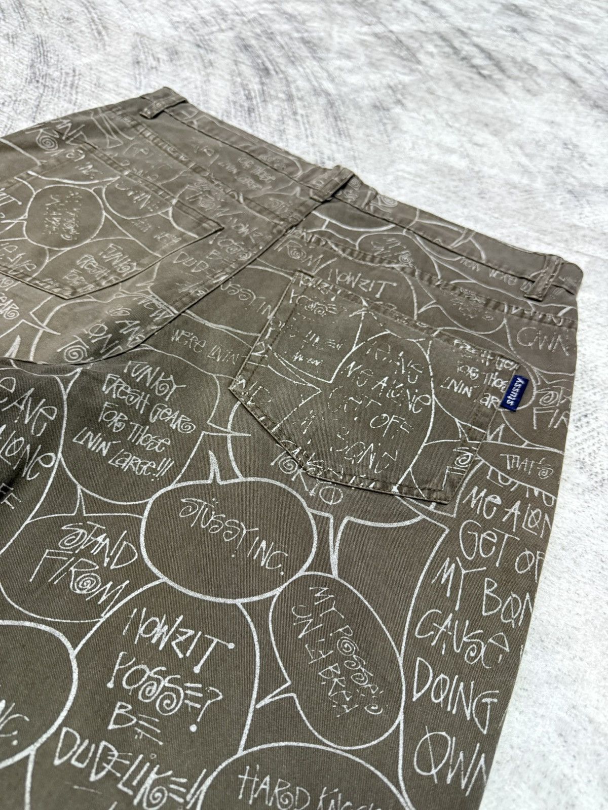 Stussy Extremely Rare Vintage 90s Stussy Speech Bubbles Loose Short Size US 32 / EU 48 - 12 Thumbnail