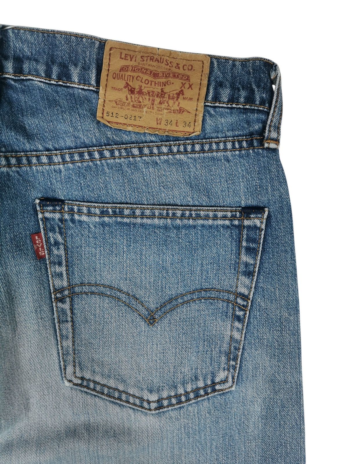 Levi's Vintage Levis 512-0217 Distressed Denim Jeans Size US 33 - 7 Thumbnail
