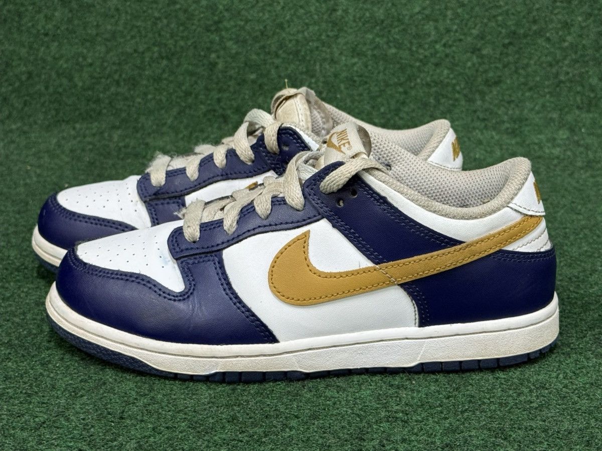 Nike Nike Dunk Low Midnight Navy Wheat FB9108-111 Size US 4.5 / IT 34.5 - 1 Thumbnail