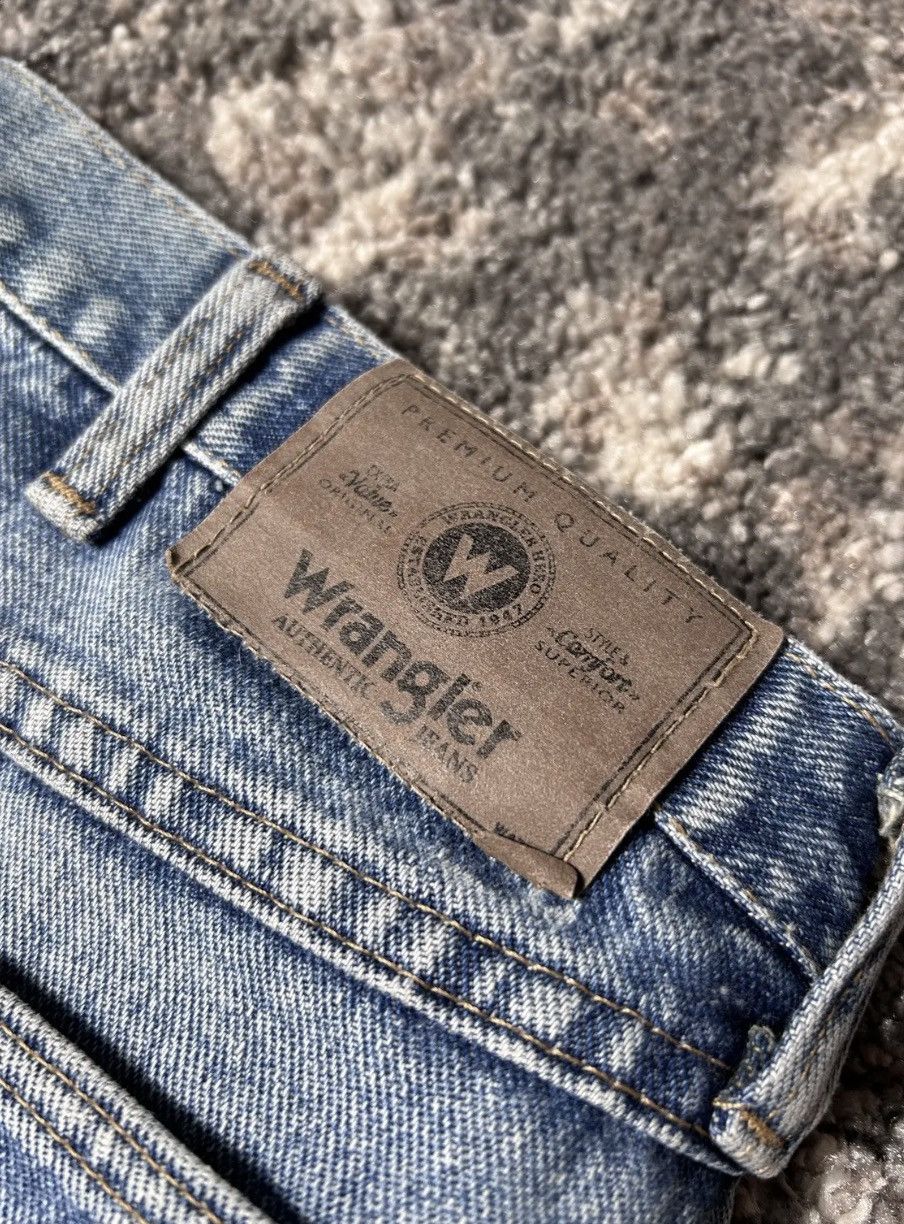 Vintage × Wrangler Crazy Vintage 90s Wrangler Jeans Baggy Wide Leg Smoke Black Size US 34 / EU 50 - 5 Thumbnail