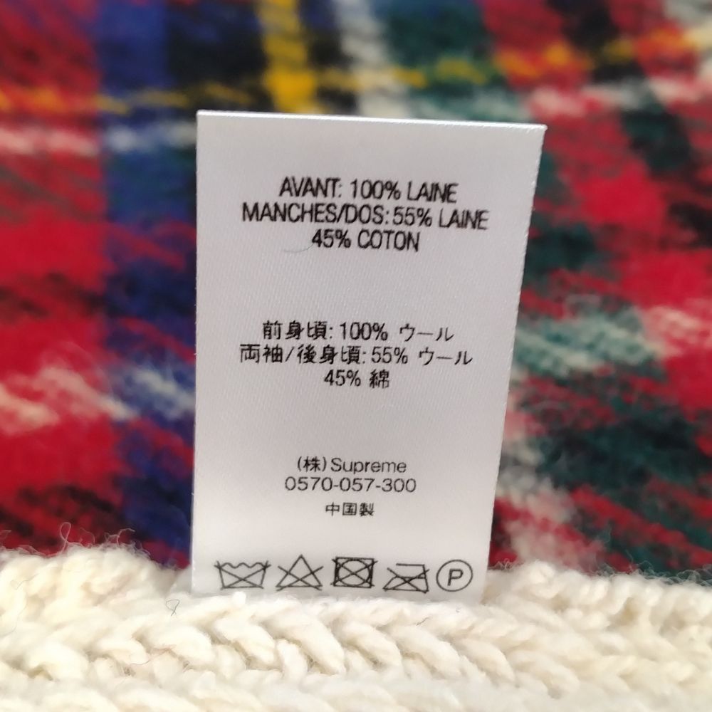 Supreme SUPREME 18AW Plaid Front Zip Sweater Check Zip Sweater Size US M / EU 48-50 / 2 - 10 Thumbnail