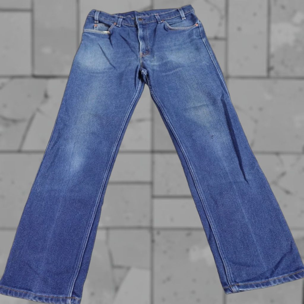 Levi's VINTAGE Levi's 515 Jeans 33 x 27 Blue USA Made Denim Solid Belt Loops Mens Jeans 515 Straight (Inseam 27) 33" Waist Blue Vintage USA Made Size US 33 - 1 Thumbnail