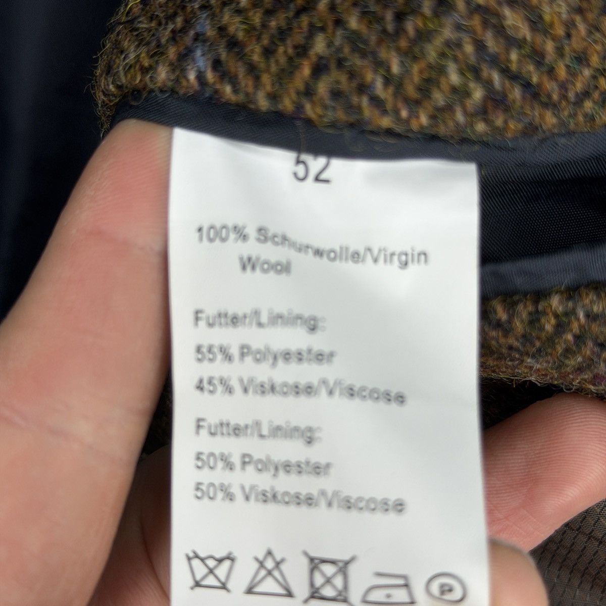 Harris Tweed Vtg Harris Tweed Brown Coat WOOL Jacket Blazer 40 R Size 40R - 11 Thumbnail