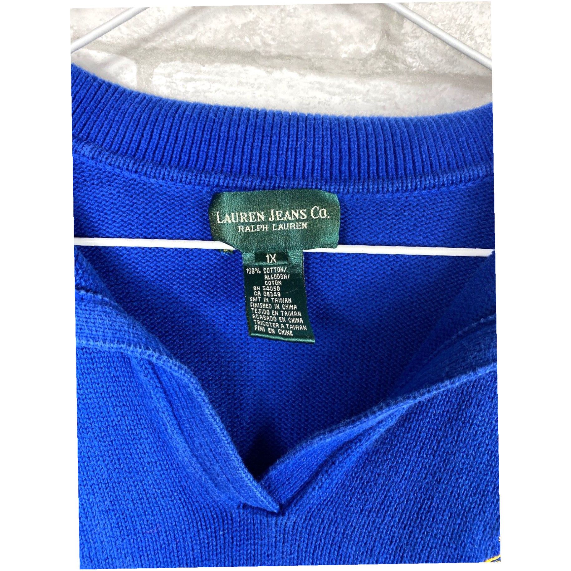 Ralph Lauren LAUREN JEANS CO by Ralph Lauren Pullover Blue Sweater Size XL / US 12-14 / IT 48-50 - 6 Thumbnail