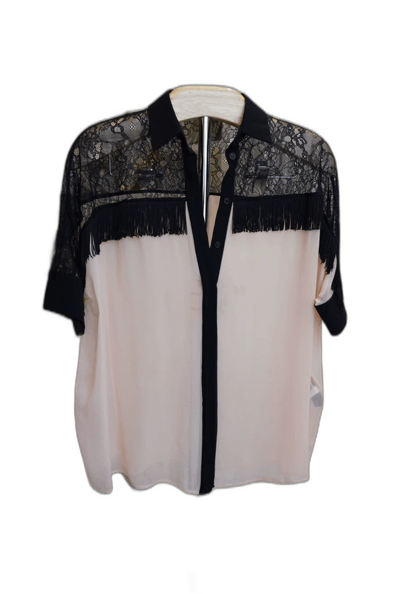 Versace Versace Short Sleeve Lace Blouse - dmc Size M / US 6-8 / IT 42-44 - 1 Thumbnail