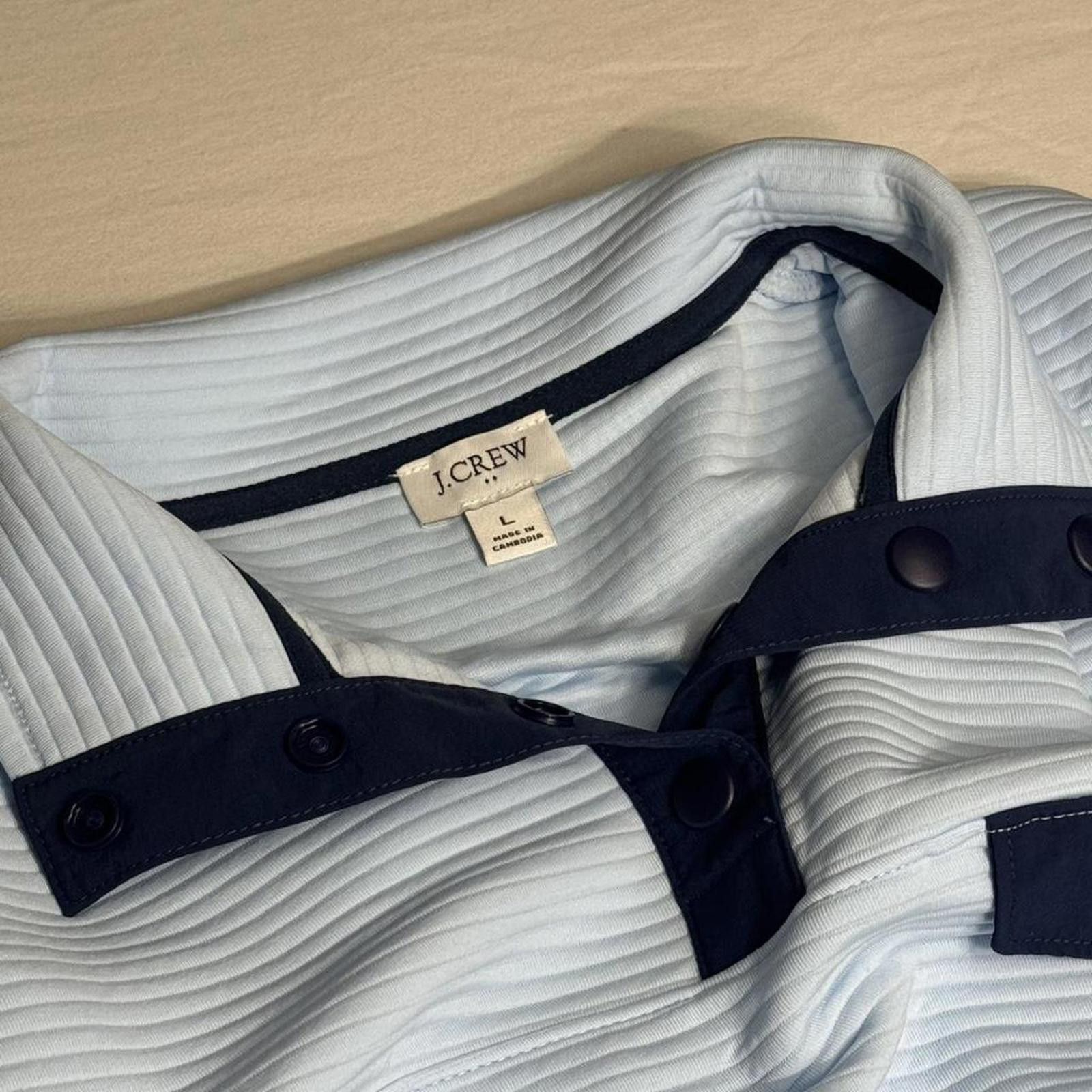J.Crew J.Crew Men's White and Blue Sweatshirt Size US L / EU 52-54 / 3 - 2 Thumbnail