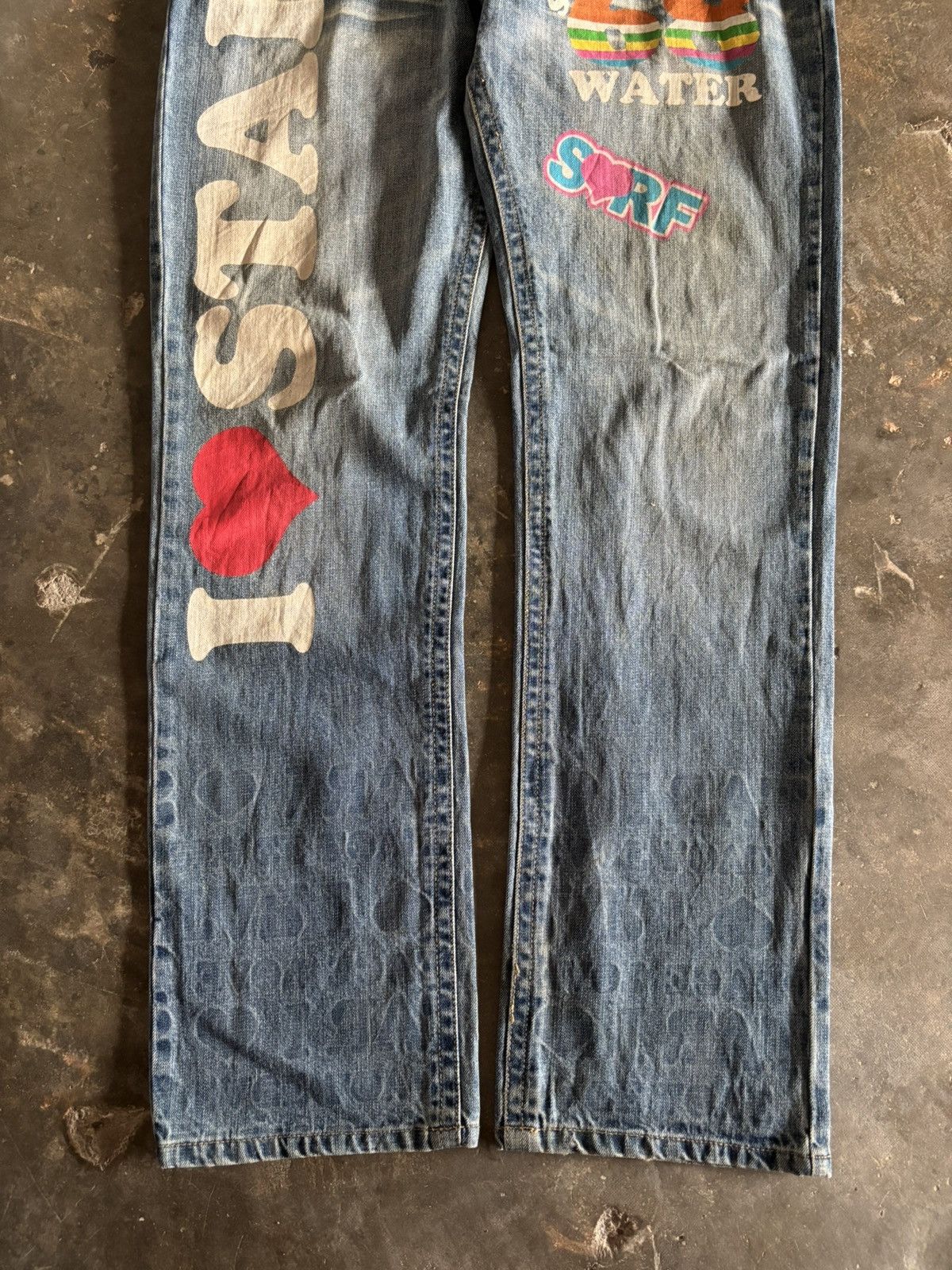 Hysteric Glamour CLONE DEVGRU Y2K I ❤️STAR PUNK JAPANESE ART PAINT Size US 34 / EU 50 - 15 Thumbnail