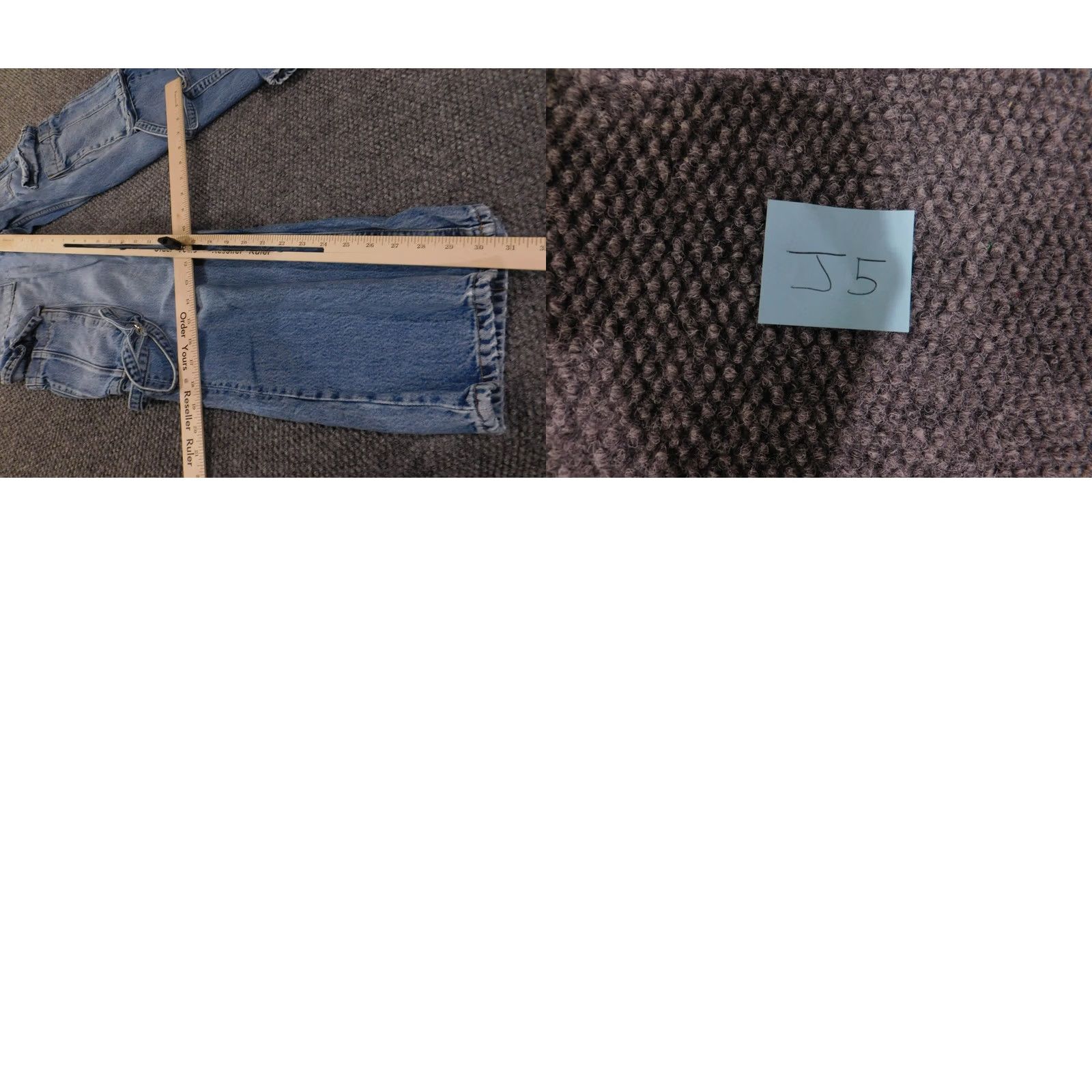 Zara Zara Jeans Womens 0 Blue Cargo Wide-Leg Denim Pocket Zipper Pockets Distressed 31in Inseam Size 25" / US 0 / IT 36 - 8 Thumbnail