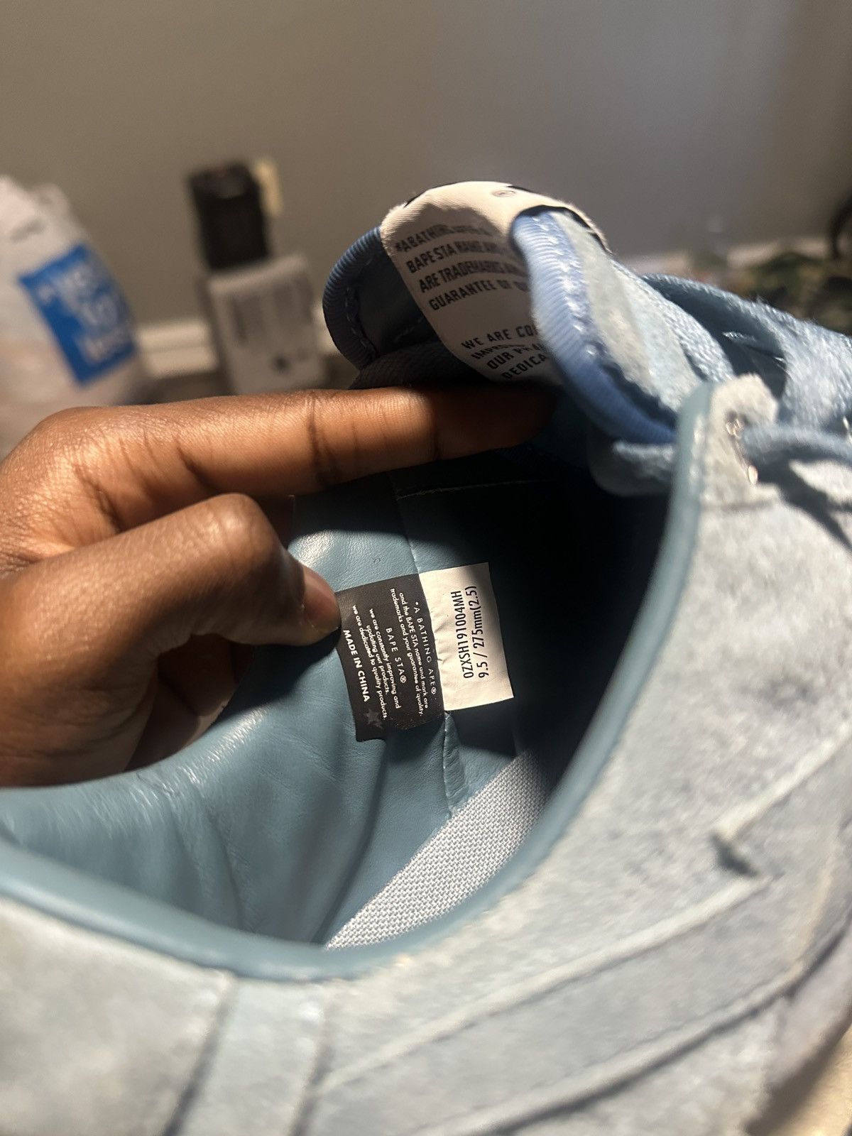 Bape Bapestas Light blue suede Size US 9.5 / EU 42-43 - 13 Thumbnail
