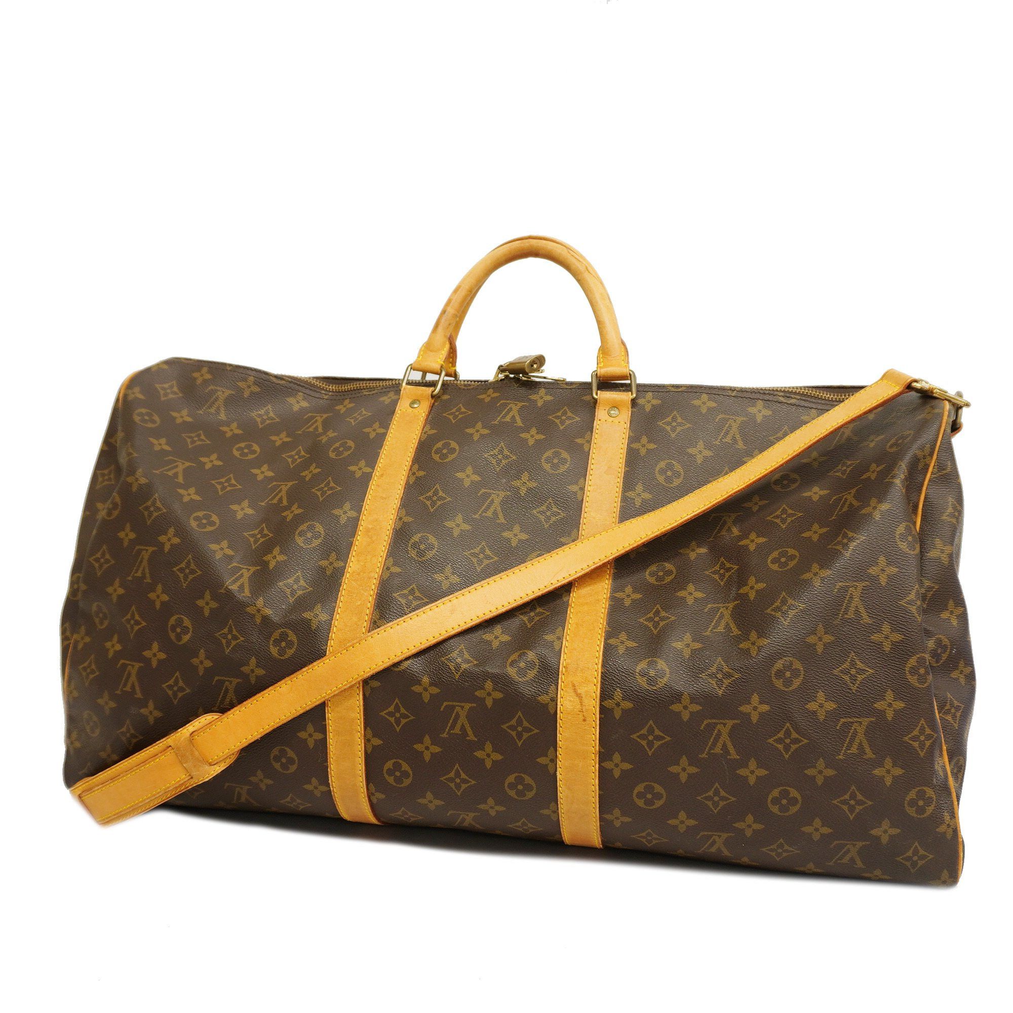 LOUIS VUITTONAuth Monogram Keepall Bandouliere 60 M41412 Boston Bag