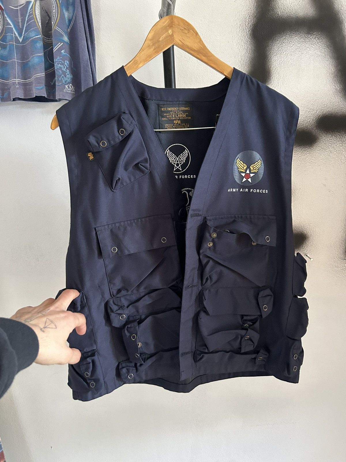 image of Alpha Industries Vintage Vest Type C-1 in Navy, Men's (Size XL)