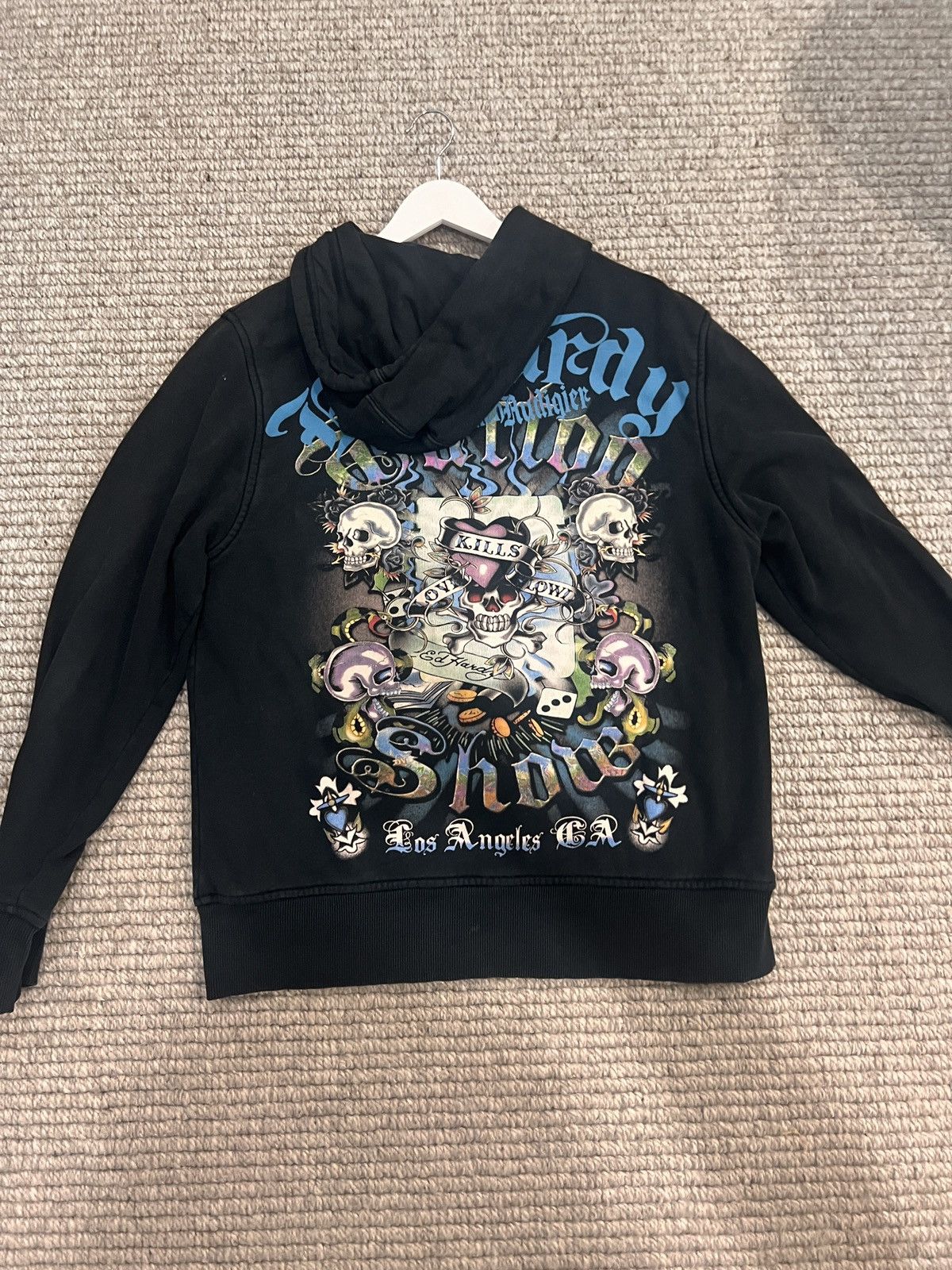 Ed Hardy Ed Hardy black and aqua zip up Size US XL / EU 56 / 4 - 2 Thumbnail