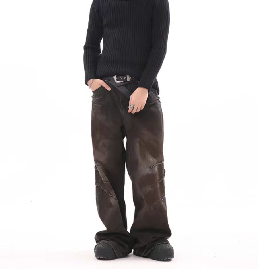 Japanese Brand × Jean High Street Scrap Style Used Baggy Jeans Size US 34 / EU 50 - 3 Thumbnail