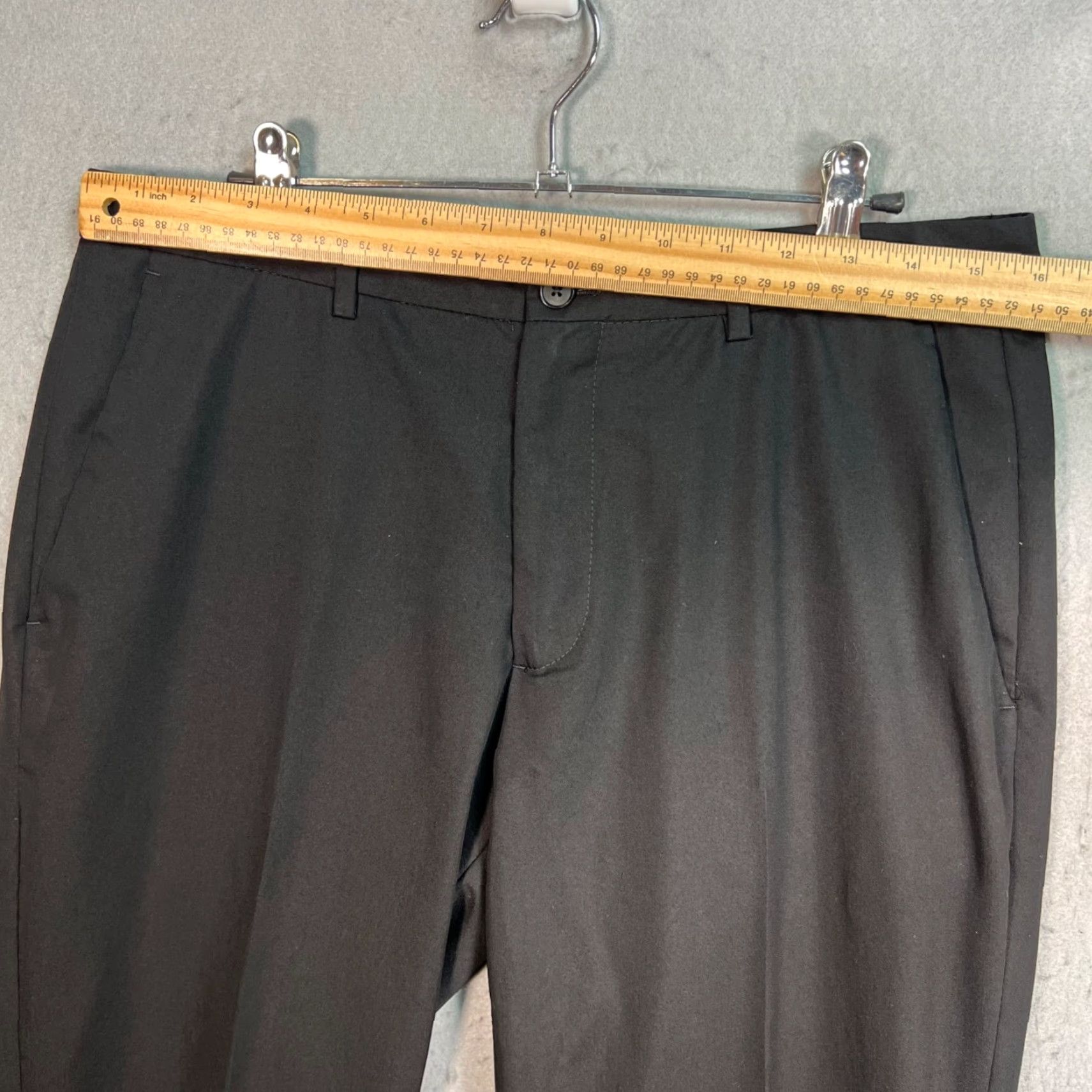 Zara Zara Mens Pants Dress Black Slim Fit 31 Inseam 31 Flat Front Tapered Regular Size 31 Size US 31 - 4 Thumbnail