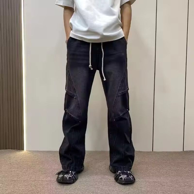 Japanese Brand Geometric Multi-Panel Denim Pant Size US 30 / EU 46 - 3 Thumbnail