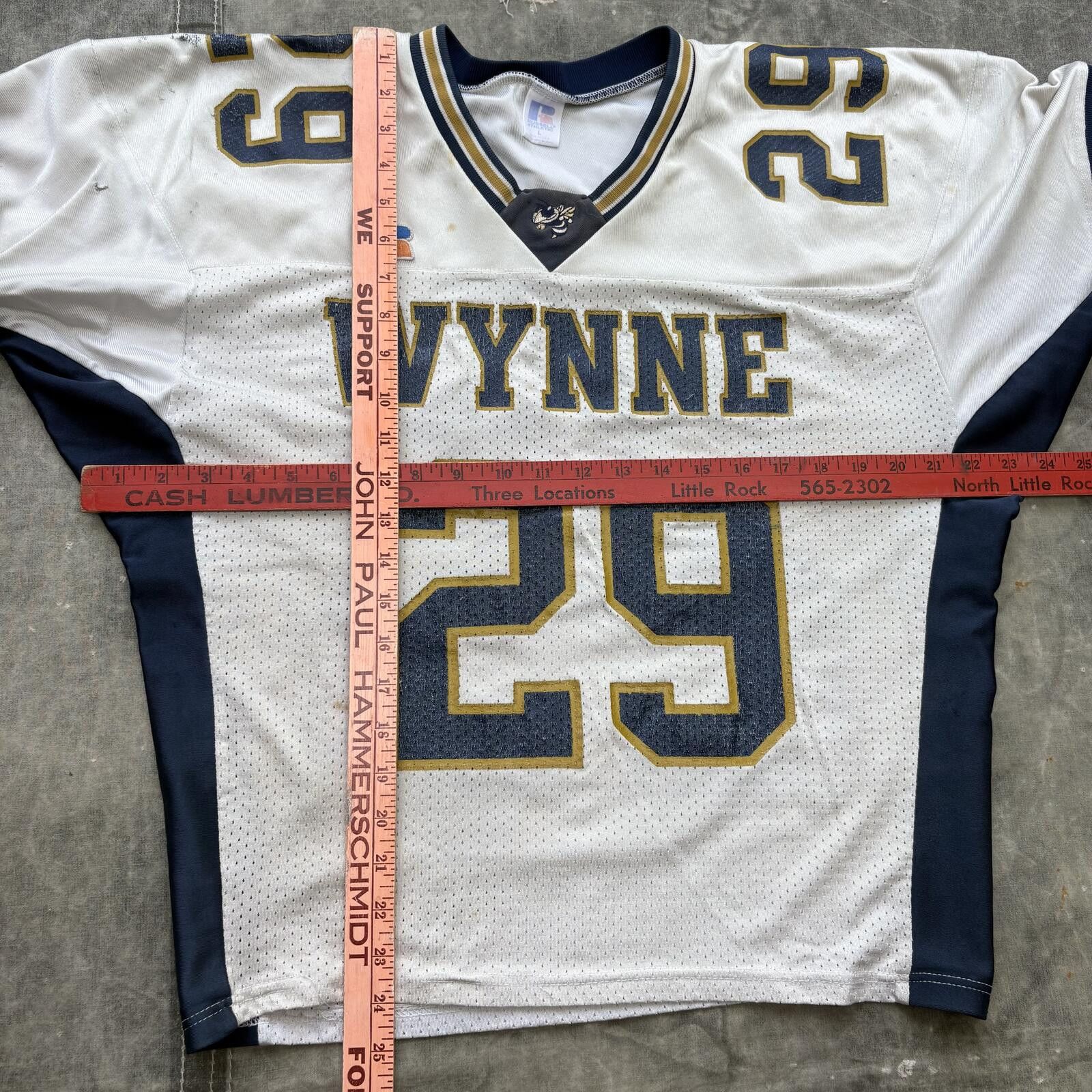 Russell Athletic Vintage 80s Russell Athletic Wynne Mesh Crop Football Jersey Size US L / EU 52-54 / 3 - 4 Thumbnail