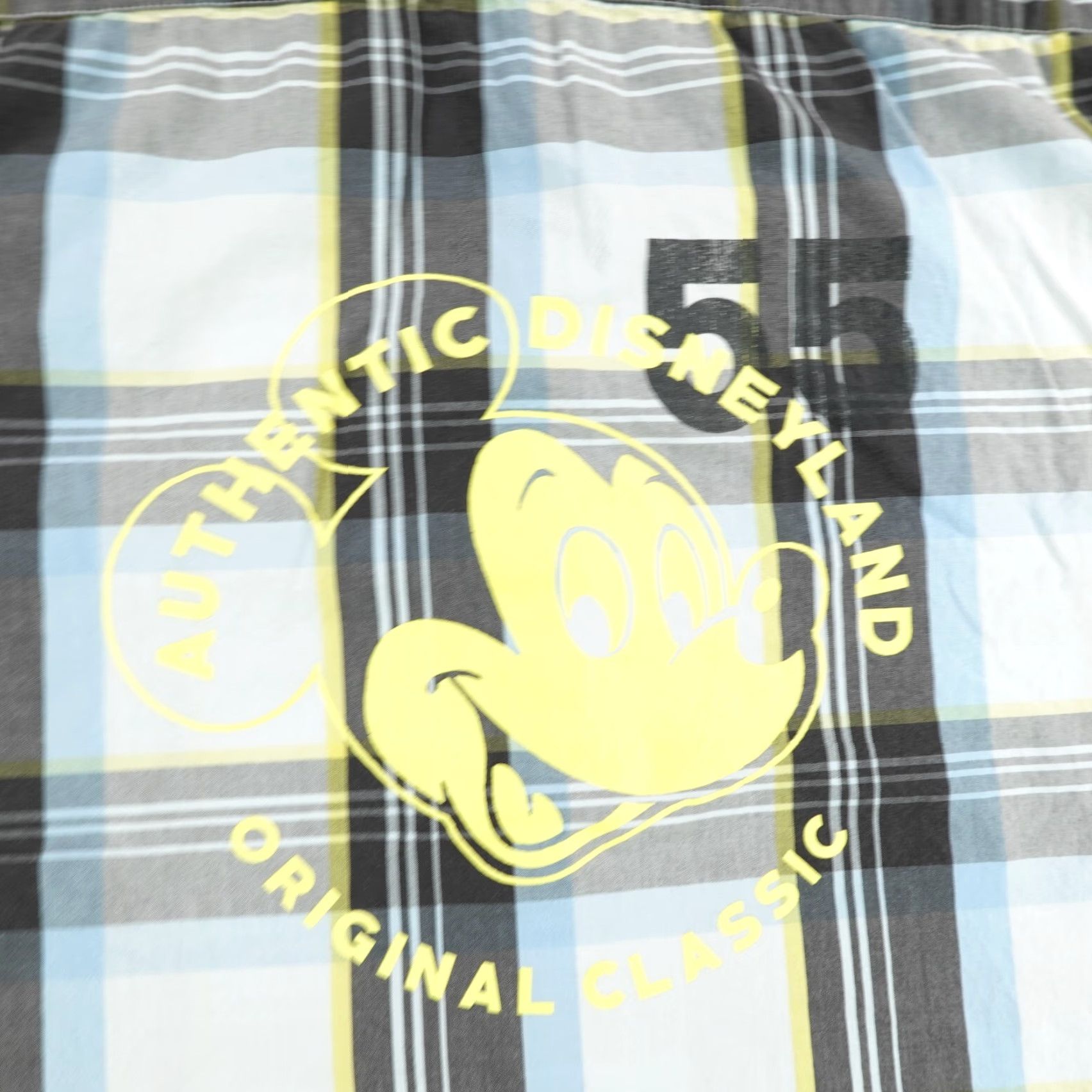 Disney VINTAGE Disney Shirt Mens 2XL Gray Blue Plaid Mickey Mouse Button-Up 1955 Disneyland Mens Size US XXL / EU 58 / 5 - 6 Thumbnail