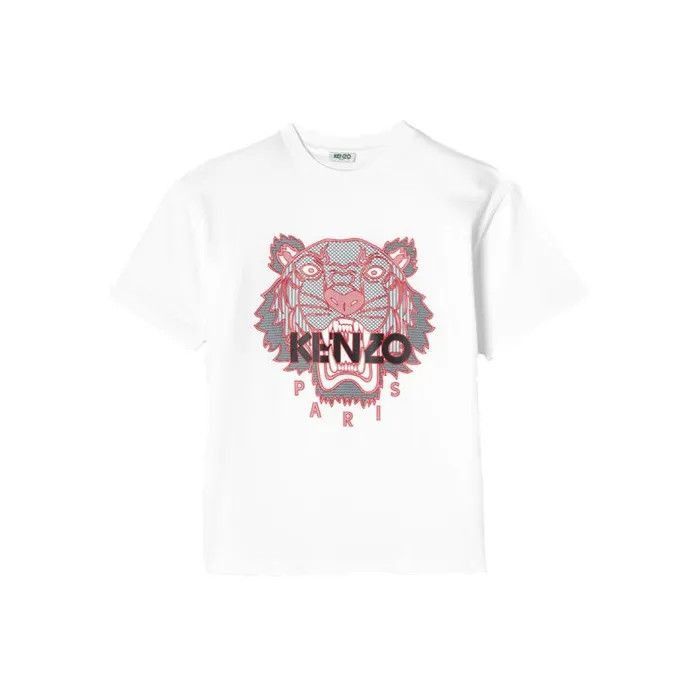 Kenzo KENZO Classic Tiger Print White Short Sleeve T-Shirt -2507 Size US L / EU 52-54 / 3 - 1 Thumbnail