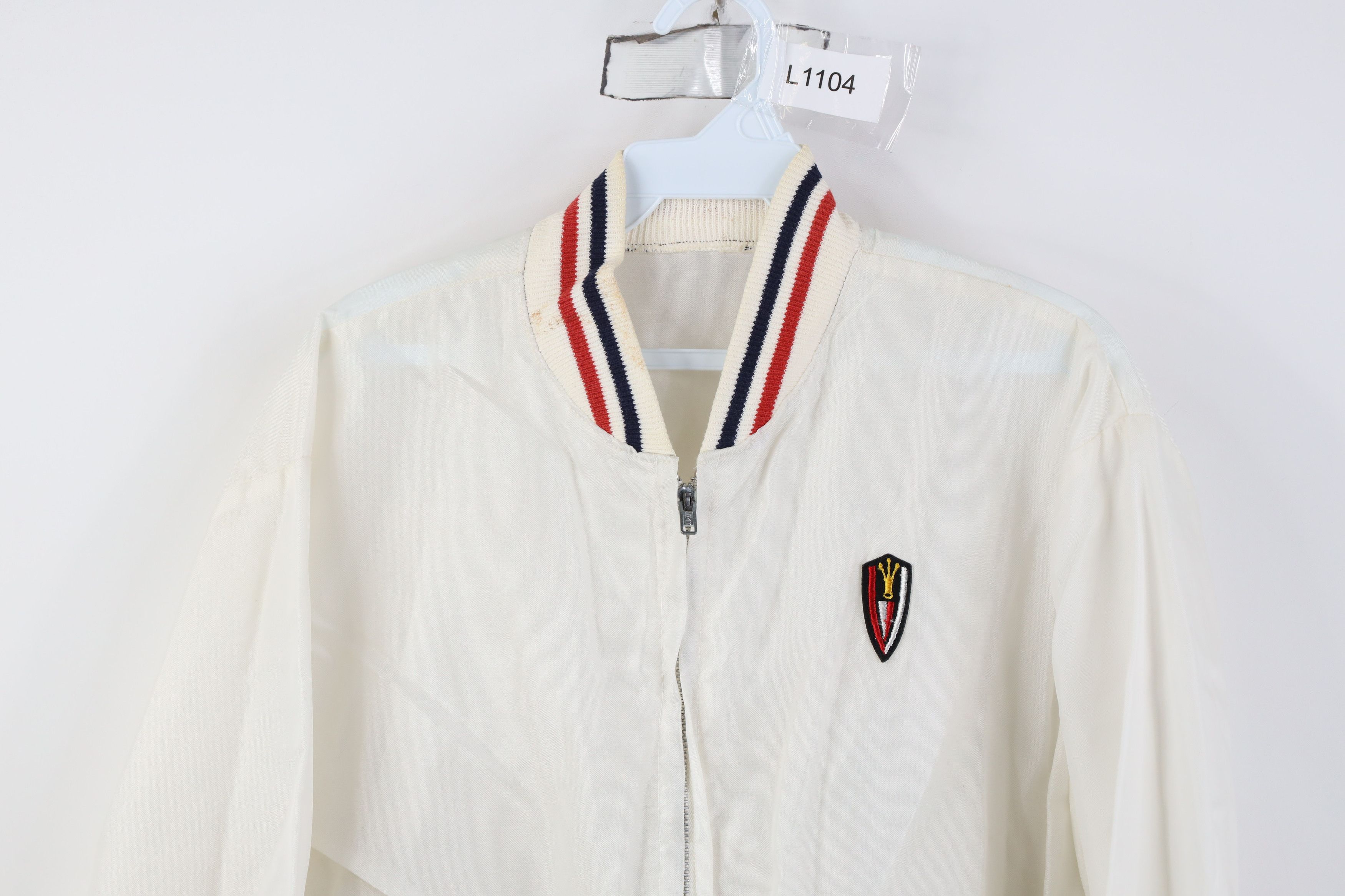 Vintage Vintage 50s 60s Crown Crest Striped Windbreaker Jacket Size US M / EU 48-50 / 2 - 2 Thumbnail