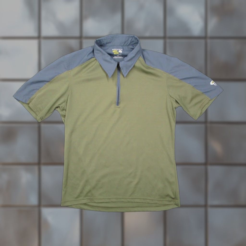 Mountain Hardwear Mountain Hardwear Shirt Mens Green Medium Quarter Zip Performance Polo Work Hike Size US M / EU 48-50 / 2 - 1 Thumbnail