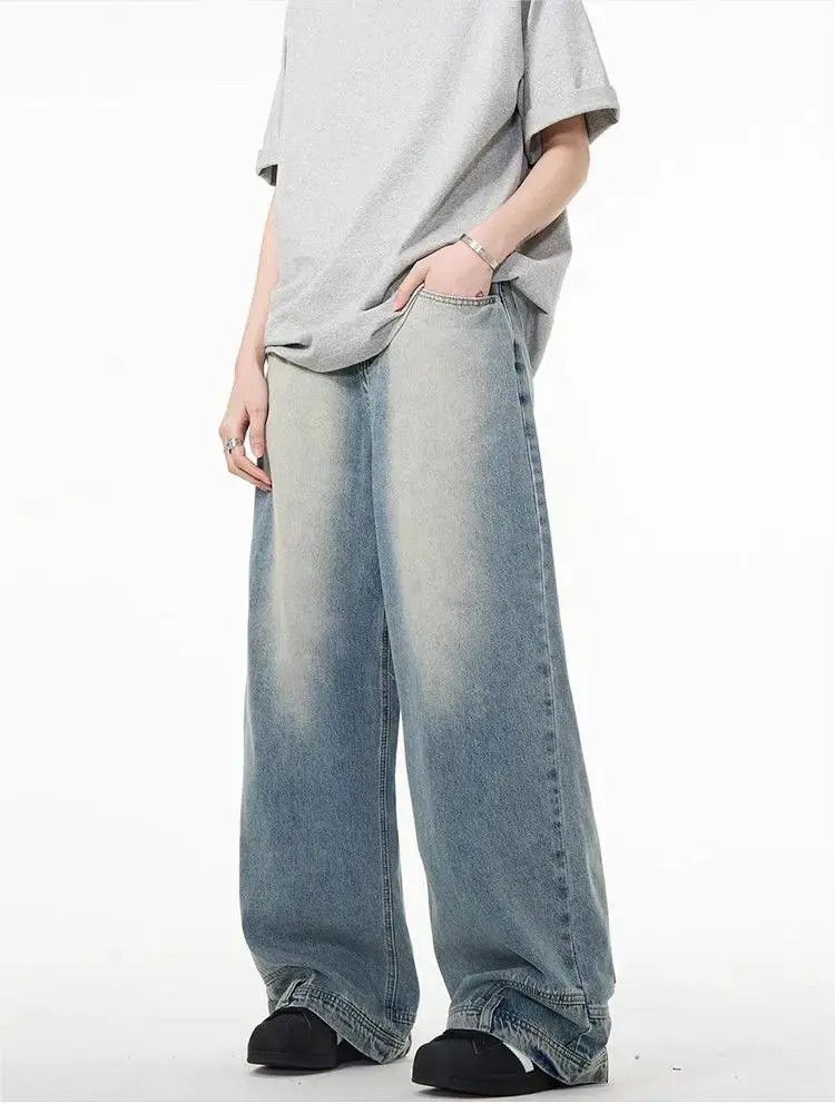 Japanese Brand × Jean Retro washed wide leg inverted jeans Size US 32 / EU 48 - 3 Thumbnail