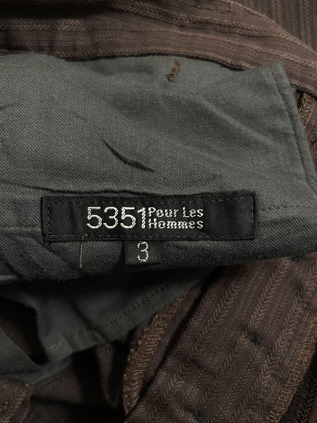 If Six Was Nine 2000s 5351 Pour Les Hommes Trousers Pinstripe Silm Straight Size US 32 / EU 48 - 3 Thumbnail