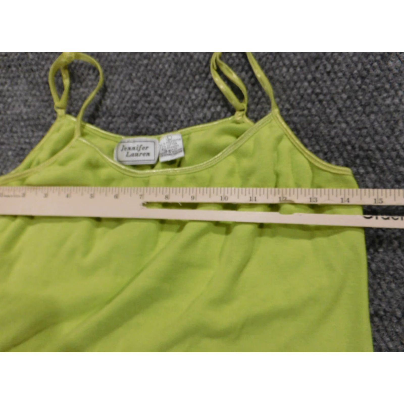 Vintage Jennifer Lauren Womens Blouse L Green Sleeveless Crew Neck Pullover Knit Casual Stretch Lightweight Button Regular Classic 2020s Men/Women? Size L / US 10 / IT 46 - 5 Thumbnail