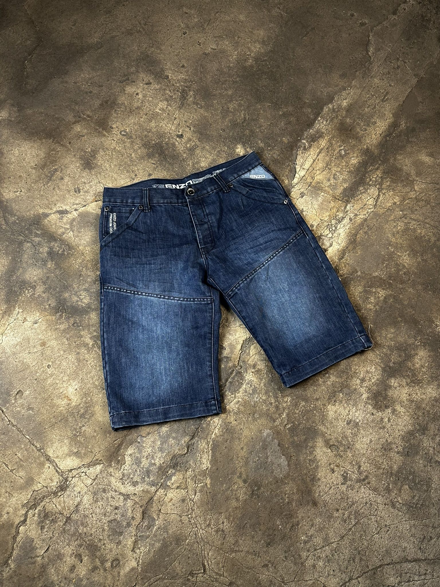 JNCO × Vintage Vintage Y2k Avant Garde Oversized Faded Jeans Shorts 2000s Size US 34 / EU 50 - 2 Thumbnail