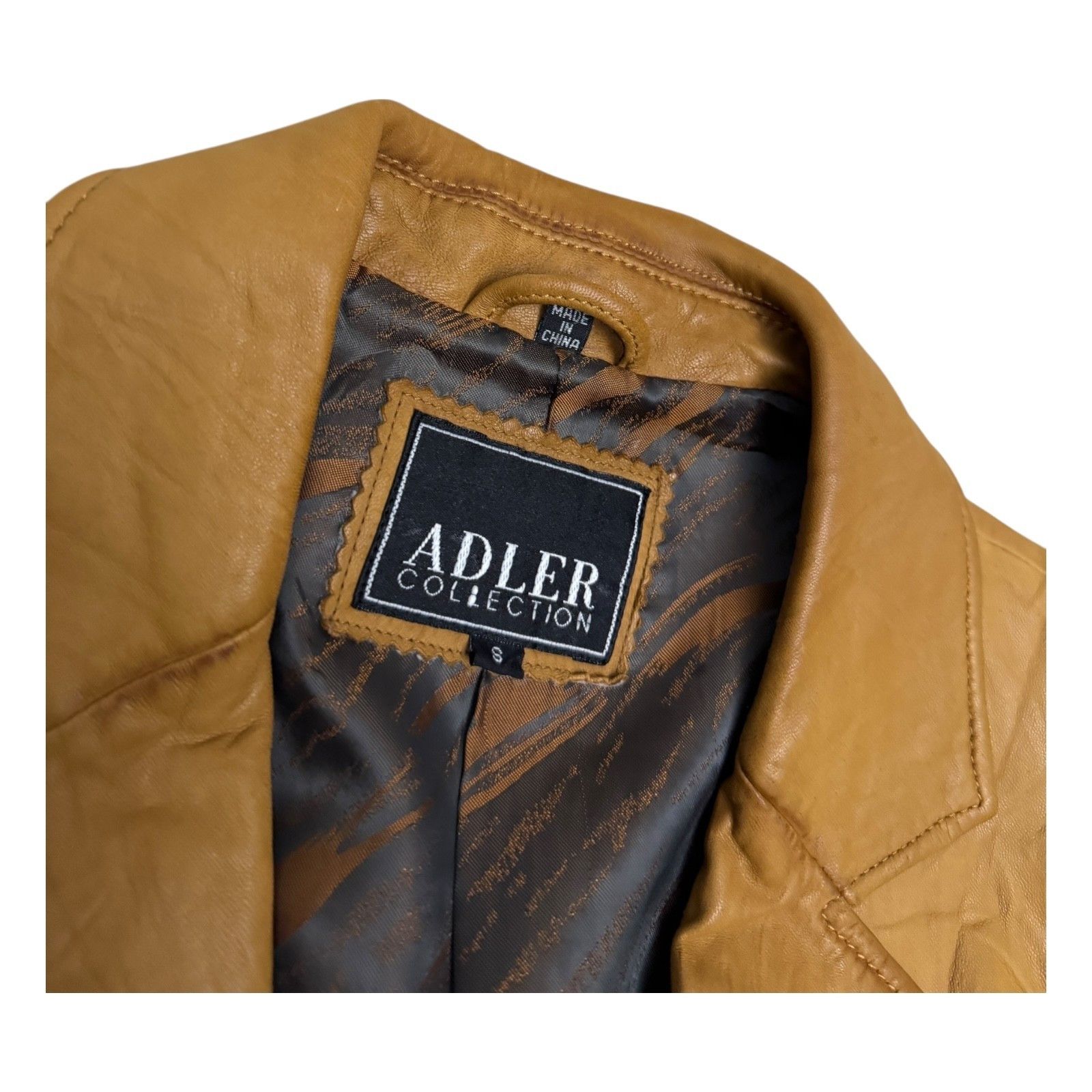 Adler ADLER New Zealand LAMBSKIN Leather Designer Jacket Small Size S / US 4 / IT 40 - 4 Thumbnail