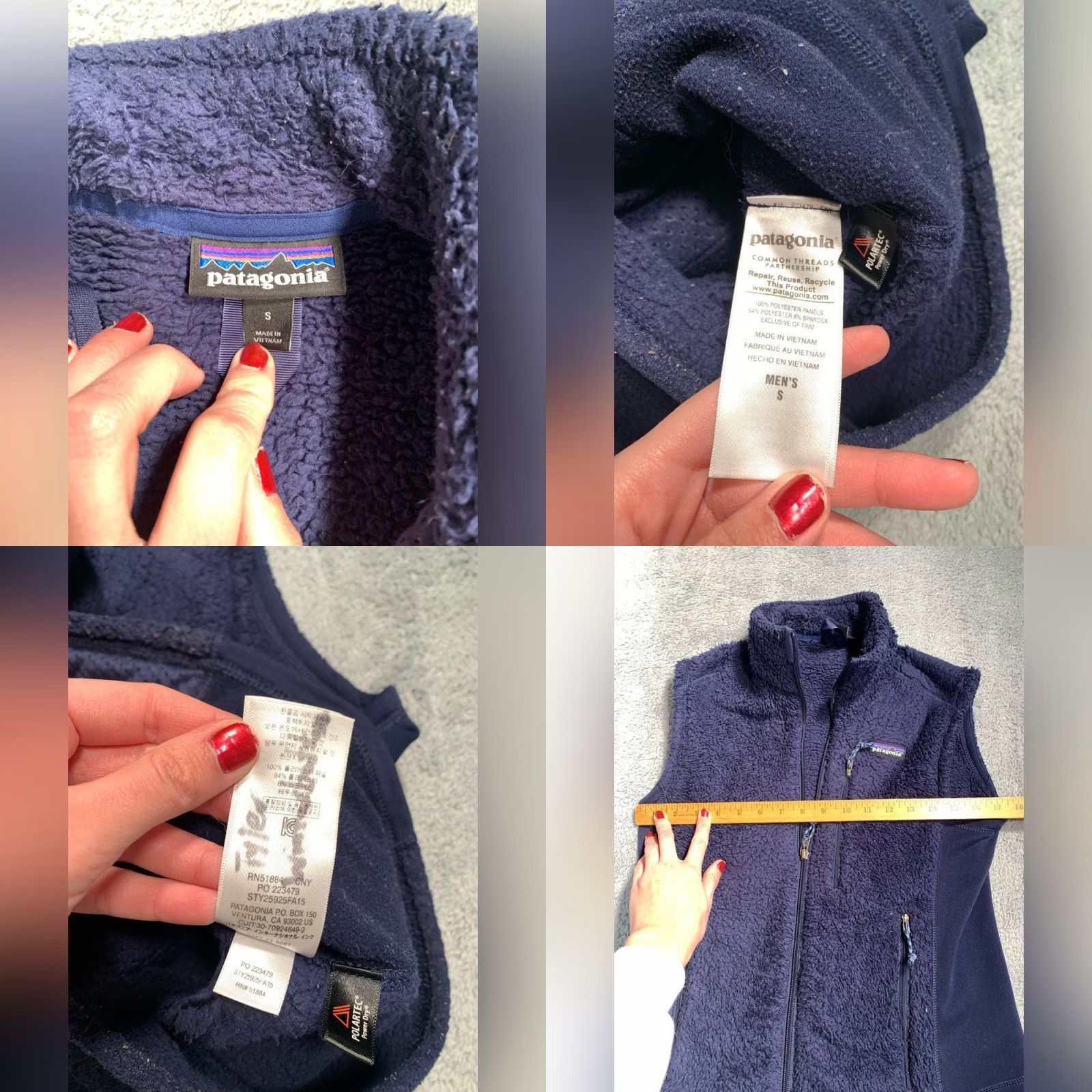Patagonia Patagonia Vest Navy Blue Small S Men Fleece Pilling Polyester Vest Size US S / EU 44-46 / 1 - 8 Thumbnail